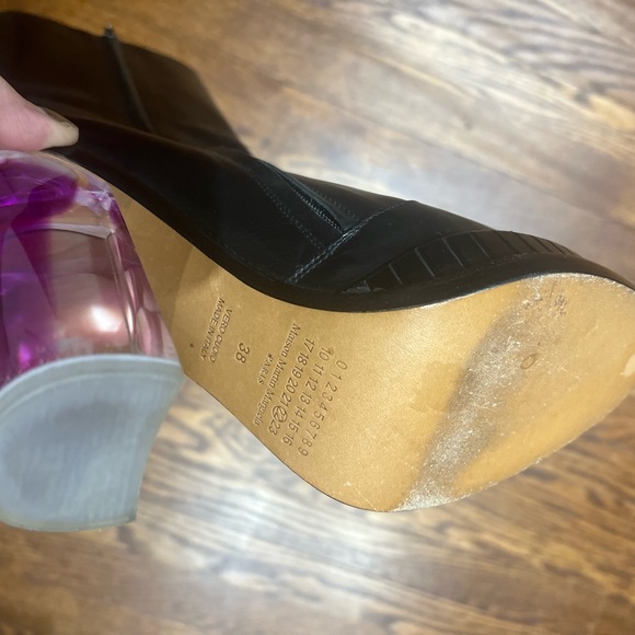 Maison Martin Margiela black boots with shaded plexiglass heel Size 38/ US 8 - Picture 4 of 4